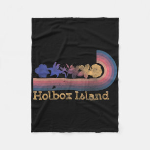 Cobertor De Velo Retro Holbox Ilha Flores Tropicais Estilo Anos 80
