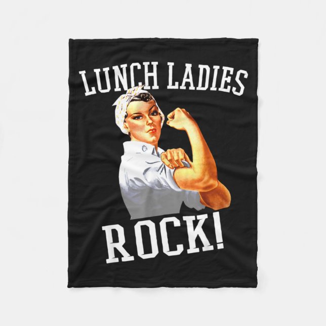 Cobertor De Velo Retro Lunch Ladies Rock Cafeteria Worker Funny Lun (Frente)