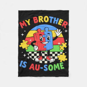 Cobertor De Velo Retro Meu Irmão É Incrível Consciência do Autismo