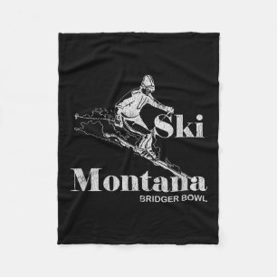 Cobertor De Velo Retro Montana Bridger Bowl Skiing Tee