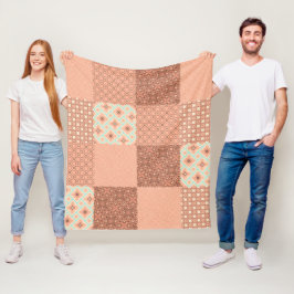 Cobertor De Velo Retro Pink Patchwork