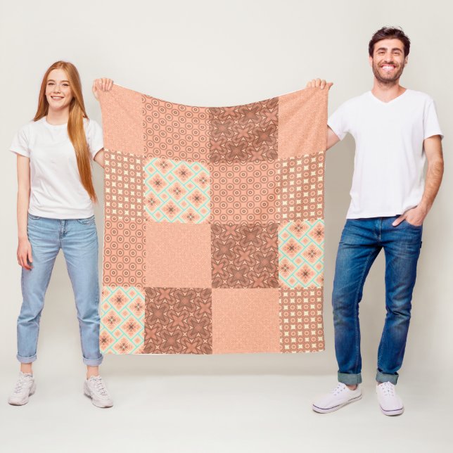 Cobertor De Velo Retro Pink Patchwork (In Situ)