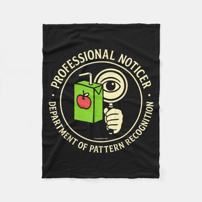 Cobertor De Velo Retro Professional Noticer Department Of Pattern R (Frente)