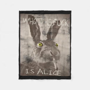 Cobertor De Velo Retro Quem É O Pé É O Coelho Engraçado Da Alice