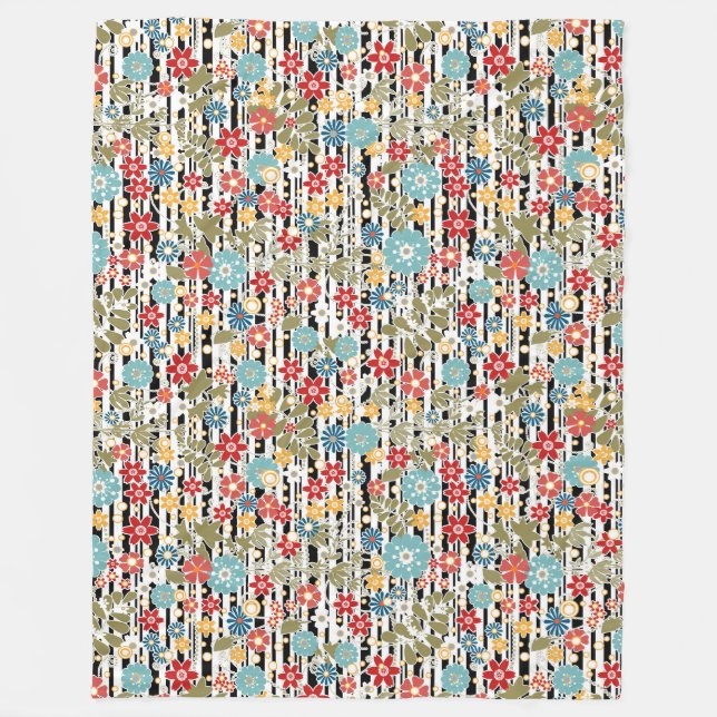 Cobertor De Velo Retro, retro floral (Frente)