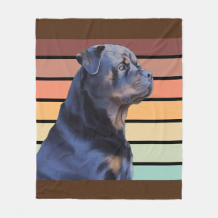 Cobertor De Velo Retro Rottweiler