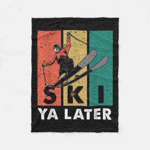 Cobertor De Velo Retro Ski Ya Posteriormente Vintage Skier Ski Athl