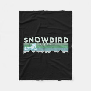 Cobertor De Velo Retro Snowbird, Utah - Descanso em Descamação