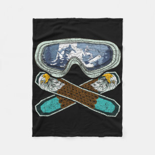 Cobertor De Velo Retro Snowboard Goggles Eagle Snowboarder Snowb