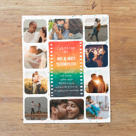 Cobertor De Velo Retro Sunset Photo Mr and Mrs 10th Anniversary