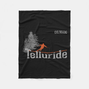 Cobertor De Velo Retro Telluride Colorado Em Esqui Em Coloração