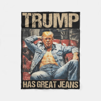 Cobertor De Velo Retro Trump Has Great Jeans Meme Vintage 1