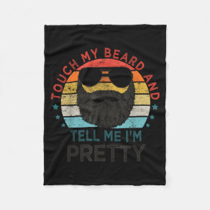 Cobertor De Velo Retro Vintage Engraçado Toque Minha Barba E Diga Q