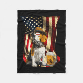 Cobertor De Velo Retro Vintage Patriótico Beagle Cão Bandeira EUA J