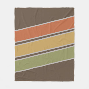 Cobertor De Velo Retro Vintage Simples Três Stripes Castanho