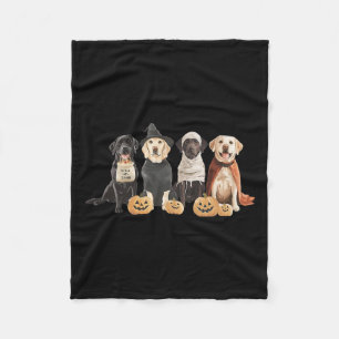 Cobertor De Velo Retro Witch Labrador Retriever Halloween Labrador