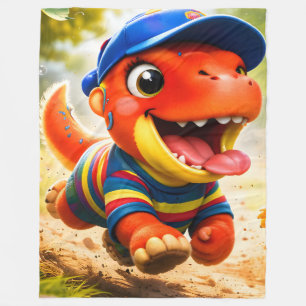 Cobertor De Velo Rex, a grande aventura de brincadeira com dinossau