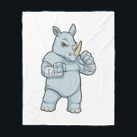 Cobertor De Velo Rhino as Boxer at Boxing<br><div class="desc">This design is the perfect gift for a birthday,  Christmas and other celebrations. It is suitable for women,  men and kids.</div>