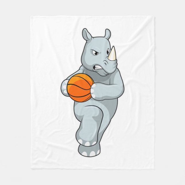 Cobertor De Velo Rhino como jogador de basquetebol (Frente)