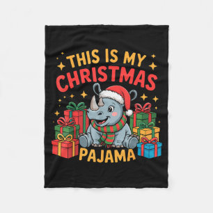 Cobertor De Velo Rhino Natal Pj Pijama Divertido Feliz Natal Lo