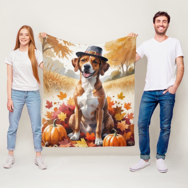 Cobertor De Velo Rhodesian Ridgeback Folhas de Outono Arte de Ação  (In Situ)