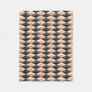 Cobertor De Velo Rhomboids Dourados pretos e cor-de-rosa brilhantes