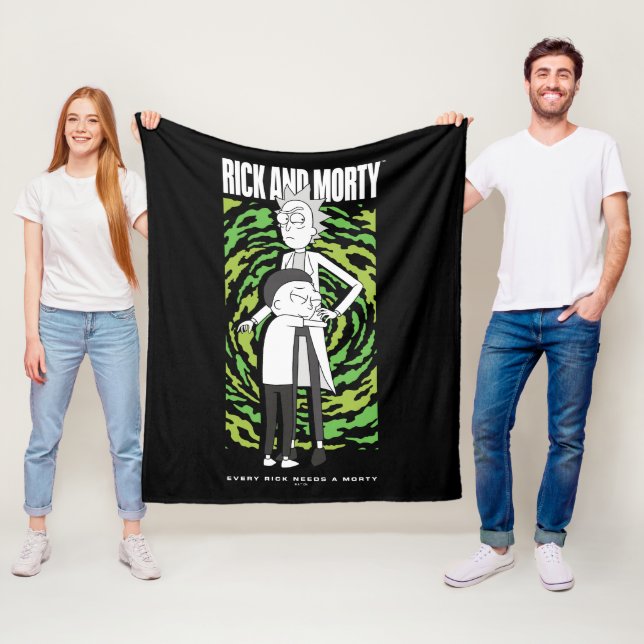 Cobertor De Velo RICK AND MORTY™ | Morty Abraçando Rick (In Situ)
