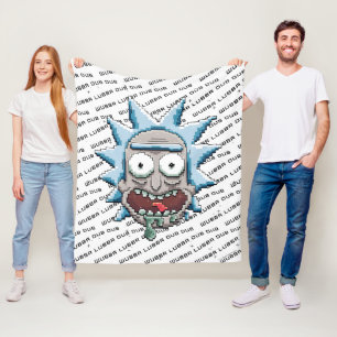 Cobertor De Velo RICK E MORTY™   Cabeça de Rick Pixelverso