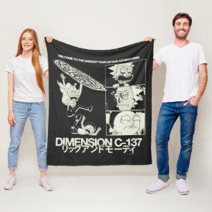 Cobertor De Velo RICK E MORTY™   Dimensão C-137