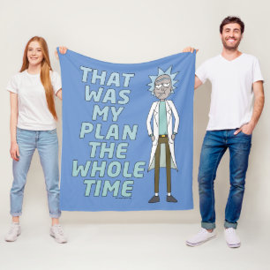 Cobertor De Velo RICK E MORTY™   Esse Era O Meu Plano O Tempo Tod