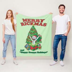 Cobertor De Velo Rick e Morty Rickmas de Feliz do Portal