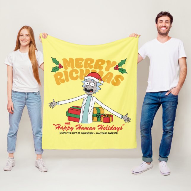Cobertor De Velo Rickmas felizes e feriados humanos felizes (In Situ)