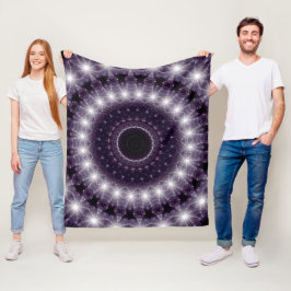 Cobertor De Velo Rico Delicar Lace redondo preto e branco