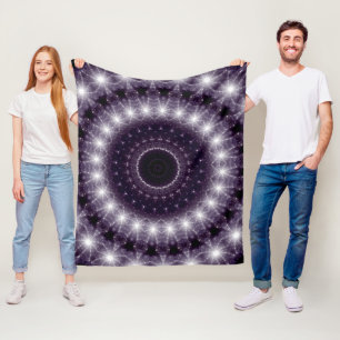 Cobertor De Velo Rico Delicar Lace redondo preto e branco