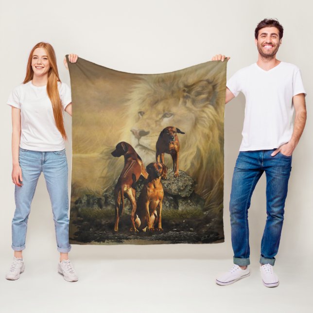 Cobertor De Velo Ridgeback da Rodésia com Leão (In Situ)