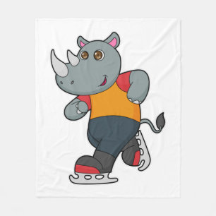 Cobertor De Velo Rino na patinação de gelo com skates de gelo