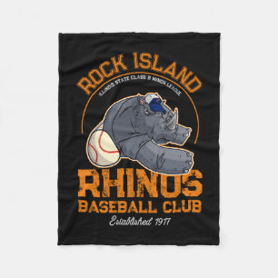Cobertor De Velo Rinocerontes da ilha rochosa beisebol de ligas men