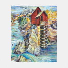 Cobertor De Velo Rio Colorado Rocky Mountain River Crystal Mill