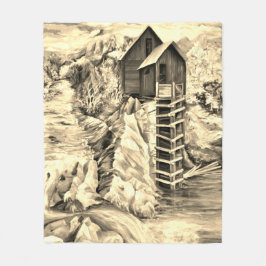 Cobertor De Velo Rio Colorado Rocky Mountain River Crystal Mill
