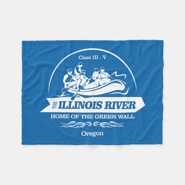 Cobertor De Velo Rio Illinois (rafting 2) (Frente (Horizontal))