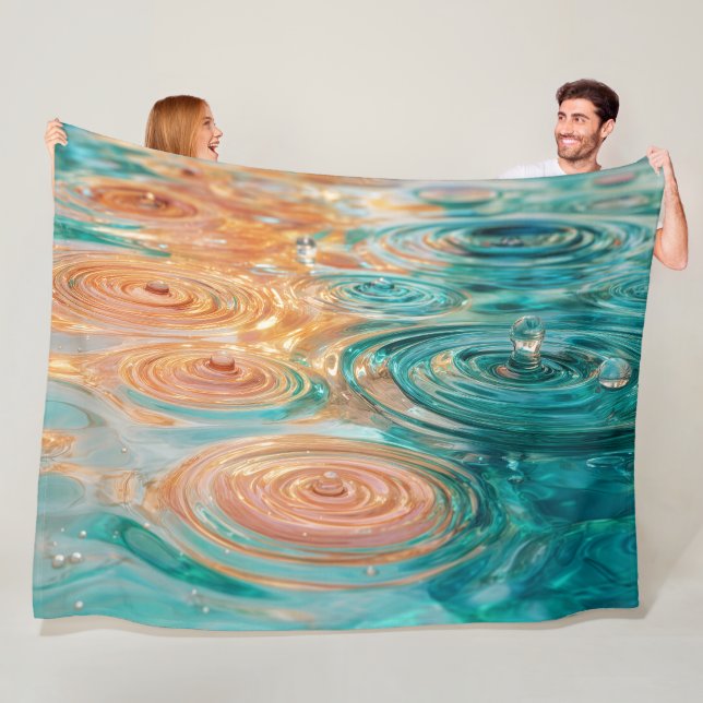 Cobertor De Velo Ripples of Tranquility Abstract Water Harmony (In Situ)