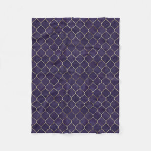 Cobertor De Velo Ritmos Reais: Geometria Marroquina Andaluz Roxo