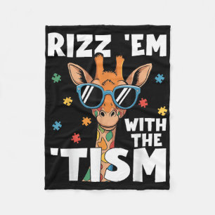 Cobertor De Velo Rizz Em Com O Tismo Autismo Girafa Engraçado Autis
