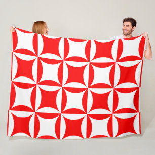 Cobertor De Velo Robbing Peter to Pay Paul Red Pattern