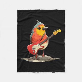 Cobertor De Velo Robin Bird Mal-Humorado com Guitarra Elétrica para