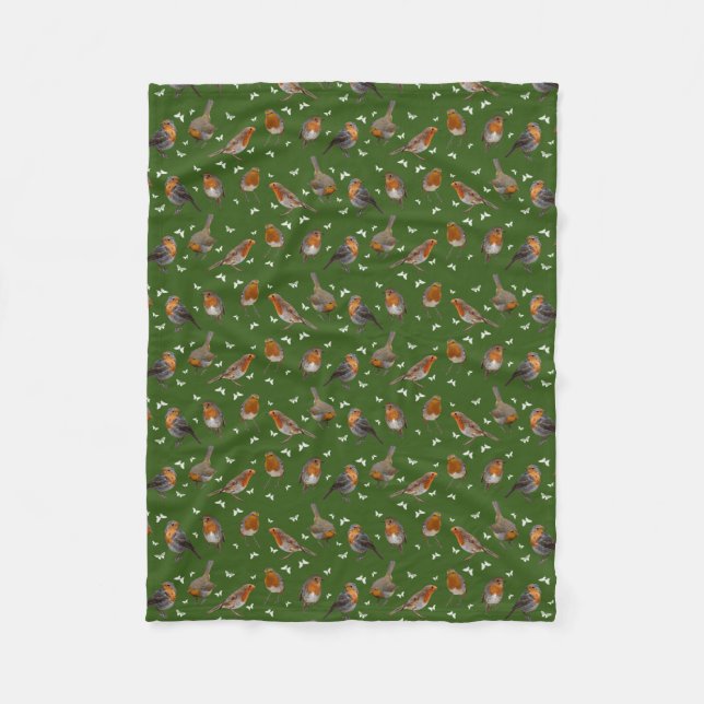 Cobertor De Velo Robin Party Fleece Blanket (Verde) (Frente)