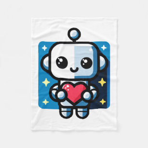 Cobertor De Velo Robô Corajoso - Arte De Amor Inspirada Na Tecnolog