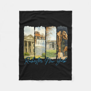 Cobertor De Velo Rochester Nova York Pincelada Viajante Souvenir