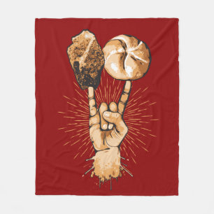Cobertor De Velo Rock and Roll Fleece Blanket