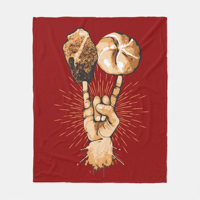 Cobertor De Velo Rock and Roll Fleece Blanket (Frente)